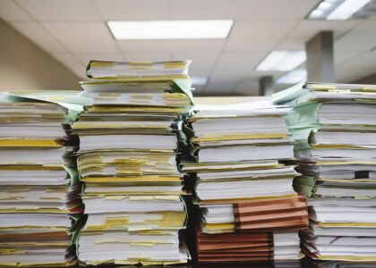 Stack Of Books On Table